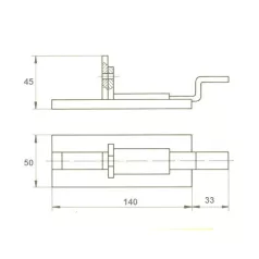 Épülettolózár+Ütk. 140 Lakatra Hajlít. 
