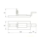 Épülettolózár+Ütk. 160 Lakatra Hajlít. 