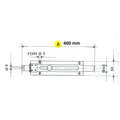 IBFM Épülettolózár 400 mm Lakatolh.Erős..38Tip