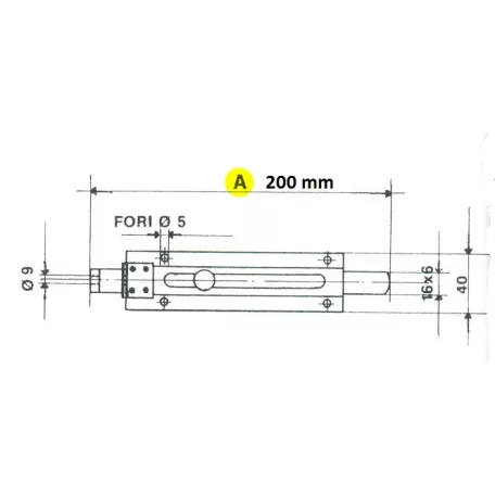 IBFM Épülettolózár 200 mm Lakatolh.Erős..38Tip
