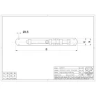 IBFM Épülettolózár 200*40 mm Fekete Réz Gombos 41