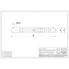 IBFM Épülettolózár 200*40 mm Fekete Réz Gombos 41