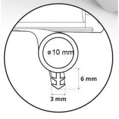 ROVER Tömitö Profil Q10 mm 25M Fehér Kds-4