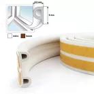 ISOFIX Szigetelő P Profil 100M Fehér Öntap. 48-6 Wh.