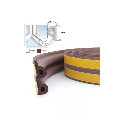 ISOFIX Szigetelő P Profil 100M Barna Öntap. 48-6 Br. 9*5,5