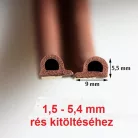 ISOFIX Szigetelő D Profil 100M Barna Öntap. 48-5 Br. 9*6