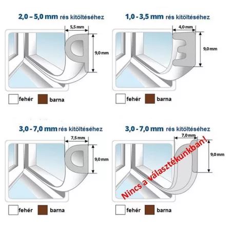 ISOFIX Szigetelő D Profil 100M Barna Öntap. 48-5 Br. 9*6
