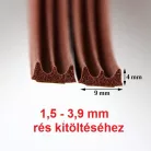 ISOFIX Szigetelő E Profil 150Fm Barna Öntap. 48-4 Br. 9*4