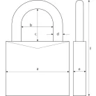 ABUS Lakat Titalium 727Ti/35 mm 2 Kulcs