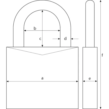 ABUS Lakat Titalium 727Ti/45 mm 2 Kulcs