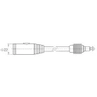 Kerékpárlakat Q10mm*55 cm Kulcsos Szines C124-10