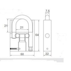 LAKAT 50MM KENGY.V. KRÓM KÍNAI 3K. BRFD