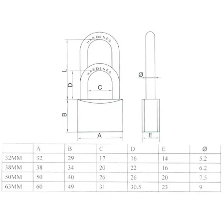 TRI-RHOMB Lakat 63 mm Ipnc Rezezett 