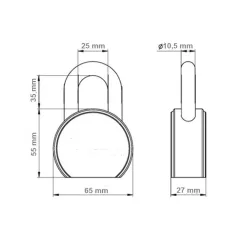 Lakat 65 mm Kerek , Acél 465R Bliszteres