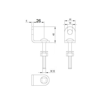 LAKATSZEM HAJLÍTOTT K.CSAVARRAL 40*46MM WL-083 /PÁR/