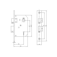 BEVÉSŐ ZÁR +KILINCS GARNITÚRAGRÁCIA 56-2A 910/45/260