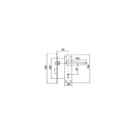 BEVÉSŐ ZÁR +KILINCS GARNITÚRAGRÁCIA 56-2A 910/45/260