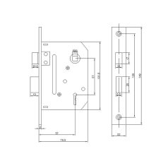 BEVÉSŐ ZÁR +KILINCS GARNITÚRAGRÁCIA 910/55/260