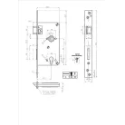 ELZETT Bevéső Zár Kapuzár 63,5/90mm Bal Xm10300610100