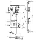 HOBES Bevéső Zár 8 cm 50/90 mm 1K. Normál 536A
