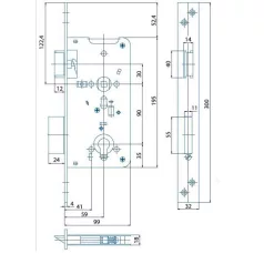 HOBES Cil.Bev.Zártest Kapuzár 10 cm 60/90Váltós K131