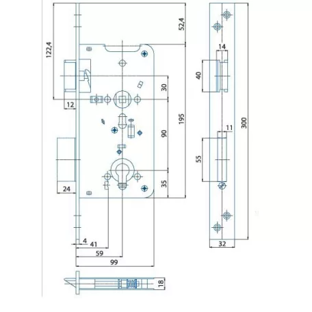 HOBES Cil.Bev.Zártest Kapuzár 10 cm 60/90Váltós K131