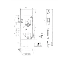   ELZETT Cil.Bevéső Kapuzár 63,5/90 Mp 8017 Bal Xm10310010130