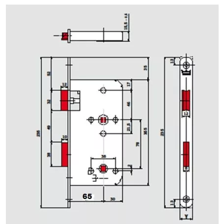 DORMA-KABA Wc Zár Bevéső 65/78/8 E:20 205Wc 51210366
