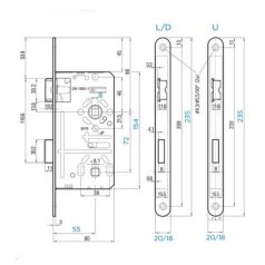 WC ZÁR BEVÉSŐ 78MM DIN Z.N. TITÁN 406/55 WC UNIV.