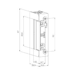 ELEKTROMOS ZÁR TEST JIS 1440 KESK.KIAK. 6-12V. AC/DC
