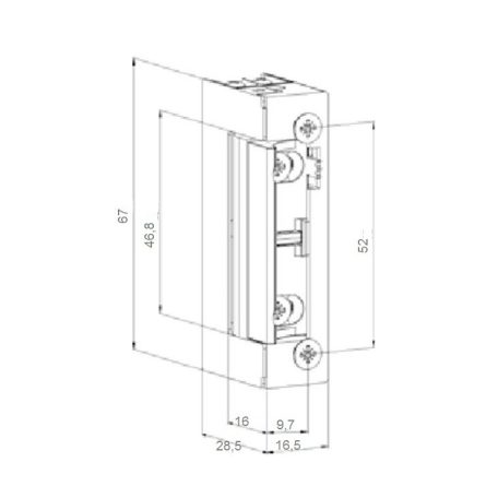 ELEKTROMOS ZÁR TEST JIS 1440 KESK.KIAK. 6-12V. AC/DC