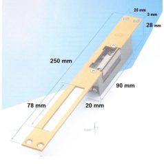 ELEKTROMOS ZÁR HOSSZÚ JIS 811-902X 6-12V DC ÁLL. INVERZ