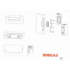 ELEKTROMOS ZÁR TEST 8-12V AC/DC KIAK. DORCAS-54AaDF
