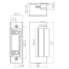 DORCAS Elektromos Zár Test 12V Ac/Dc 54-Nf