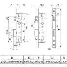 ELZETT Europortálzár 5 cm Elzett 35/85/22/8