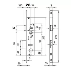 ELZETT Europortálzár 3,5Cm 20/85/22/8