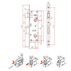 PORTÁLZÁR 25/90 WC MŰA.A. 16MM EL PAVO 0038