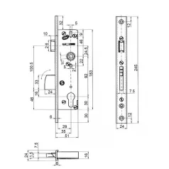 ELZETT Portálzár 35/92/24U Billenőret. Mp Basic Xm1034333