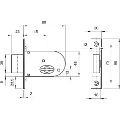   ELZETT Reteszzár Bev.Azonos.Kéttollú 216-Os Elzett 700 Különl.