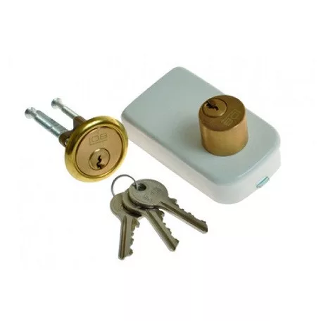 LOB Reteszzár Rács.Cil. Kiv-Bel.Kulcs Tb62 Fehér