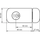 LOB Reteszzár Rács.Cil. Kiv-Bel.Kulcs Tb62 Fehér