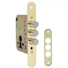 AMIG Reteszzár Bev.Cil.Zárt. 3Csap. Réz Kerek 103-50