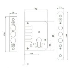 RETESZZÁR BEV.CIL. ZÁRTEST 3 CSAPOS AMIG 102-50