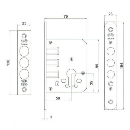 RETESZZÁR BEV.CIL. ZÁRTEST 3 CSAPOS AMIG 102-50
