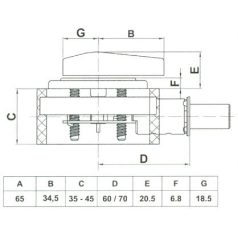 FELSŐ ZÁR GOMB/EGYOLD.RÉZ AMIG 1750