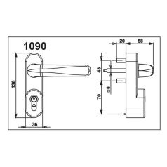 PÁNIKVASALATHOZ KILINCS+ZÁRBETÉT SZÜRKE APC1090/TG