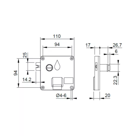 Érmés Zár Jobbos Strong Locks 290283/100 Ft,1 Eur/