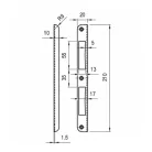 ELZETT Zárólemez Visszacsípett Kerek. 10 mm Midi