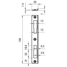 ELZETT Zárólemez 3410 Visszacsípett Sarkos 7 mm