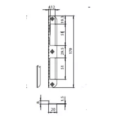 TITÁN Zárólemez Visszacsípett Inox !!